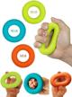 improve your grip strength with silicone rings – 3 resistance levels for athletes, rock climbers, and rehabilitation - hand/forearm grip trainer logo