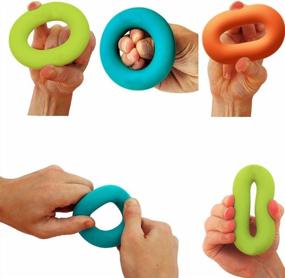 img 1 attached to Improve Your Grip Strength With Silicone Rings – 3 Resistance Levels For Athletes, Rock Climbers, And Rehabilitation - Hand/Forearm Grip Trainer