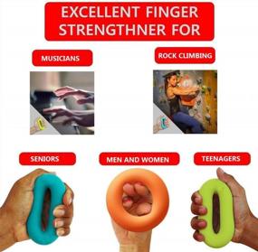 img 2 attached to Improve Your Grip Strength With Silicone Rings – 3 Resistance Levels For Athletes, Rock Climbers, And Rehabilitation - Hand/Forearm Grip Trainer