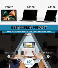 img 2 attached to FILMEXT Magnetic IPad Privacy Screen Protector For 10.2 2021 IPad 9Th Gen/2020 IPad 8Th Gen/ 2019 IPad 7Th Gen, Anti-Glare Anti Spy Screen Film Guard Compatible With IPad 10.2 Inch[Landscape Privacy]
