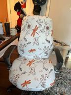 картинка 1 прикреплена к отзыву Floral Office Chair Makeover: WOMACO High Back Chair Cover - Yellow Flower Print, Large от Sean Franklin
