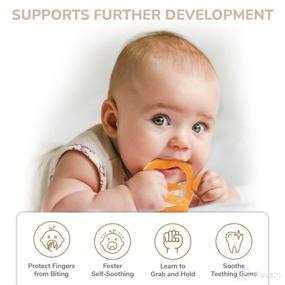 img 1 attached to Sweet Lion Nano Silicone Hand Teether: Wearable and Adjustable for Babies and Toddlers (0-12 M), Pack of 1
