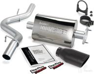 🚙 banks engineering 51315-b stainless steel cat back exhaust system for jeep wrangler – includes silencer, silver logo