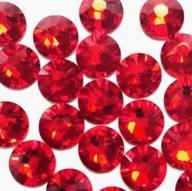 threadnanny czech quality hotfix crystal rhinestones - 1440 pieces of 10gross red color. perfect for clothes crafts and diy projects, hot fix glue on flatback gemstones logo