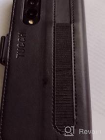 img 5 attached to Чехол-бумажник Galaxy Z Fold 3 (7,6 дюйма) 5G TUCCH — чехол-книжка из искусственной кожи с гнездом для S Pen, держателями для карт, блокировкой RFID, подставкой и магнитной застежкой. Совместим с Galaxy Z Fold3 2021. Цвет: ярко-розовый