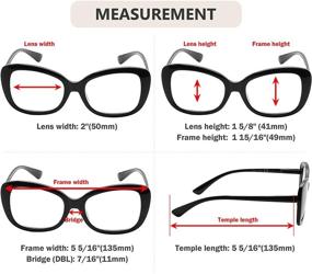 img 2 attached to Eyekepper 4-Pack Stylish Oversized Readers for Women