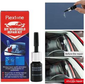 img 2 attached to 🔧 Plextone Windshield Repair Kit for Fast and Easy DIY Glass Repair - Fix Windshield Chips, Cracks, Bulls-Eye, Star-Shaped, and Half-Moon Cracks