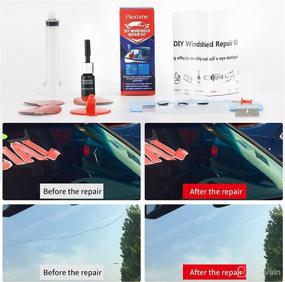 img 1 attached to 🔧 Plextone Windshield Repair Kit for Fast and Easy DIY Glass Repair - Fix Windshield Chips, Cracks, Bulls-Eye, Star-Shaped, and Half-Moon Cracks