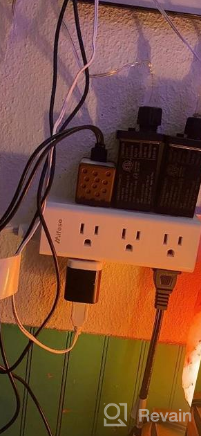 img 1 attached to Stay Secured With 9 Multi Outlets Surge Protector Power Strip And 5Ft Extension Cord For Home And Office Needs review by Kevin Hutchison