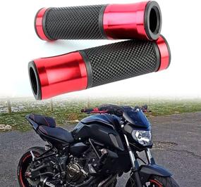 img 4 attached to 🏍️ Enhanced Motorcycle Hand Grips Rubber Handlebar: Perfect Fit for 7/8 22mm Kawasaki Z1000 Yamaha MT09