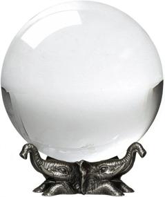 img 3 attached to Amlong Crystal 8 Inch (200Mm) Clear Crystal Ball With Elephant Stand