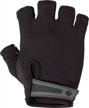 stretchback mesh and leather palm weightlifting gloves with harbinger power for non-wristwrap workout logo