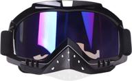 🏍️ dmeixs motocross goggles: anti-uv windproof dustproof anti-fog glasses for atv off road racing with headwear & colorful lens logo