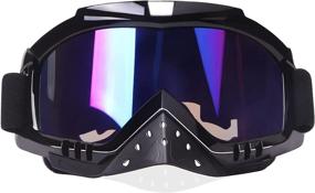 img 4 attached to 🏍️ Dmeixs Motocross Goggles: Anti-UV Windproof Dustproof Anti-Fog Glasses for ATV Off Road Racing with Headwear & Colorful Lens