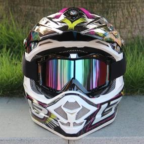 img 3 attached to 🏍️ Dmeixs Motocross Goggles: Anti-UV Windproof Dustproof Anti-Fog Glasses for ATV Off Road Racing with Headwear & Colorful Lens