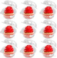 50pcs clear disposable cupcake containers: perfect for thanksgiving, halloween, christmas, new year parties! логотип