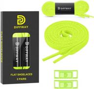 upgrade your sneaker style with diffway's flat shoe laces & metal charms set logo