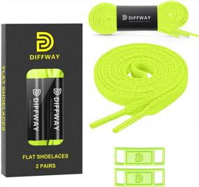 img 4 attached to Upgrade Your Sneaker Style With DIFFWAY'S Flat Shoe Laces & Metal Charms Set