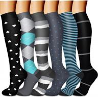 полный компрессионный комфорт: набор из 6 пар очаровательных носков для легкой атлетики и поддержки полета для мужчин и женщин логотип