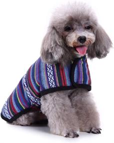 img 4 attached to 🐱 Nesutoraito Cat Dog Poncho Sweater: Cozy Fleece Jacket for Small Medium Large Dogs - Warm, Stylish Pet Apparel Costume