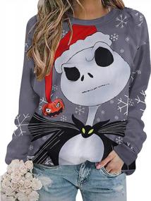 img 4 attached to Women'S 2022 Funny Snowman Graphic Christmas Crewneck Shirt Long Sleeve Casual
