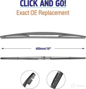 img 1 attached to 👁️ Enhance Visibility with WOWIPER Rear Wiper Blade 16 inch for Honda Odyssey, Insight, Passport, Subaru Forester, Impreza, Outback, and More!