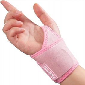 img 4 attached to FREETOO Wrist Brace For Effective Carpal Tunnel Relief And Maximum Support During Exercise And Fitness - Perfect For Pilates, Yoga, Resistance Training, Cross Fitness, And Home Workouts