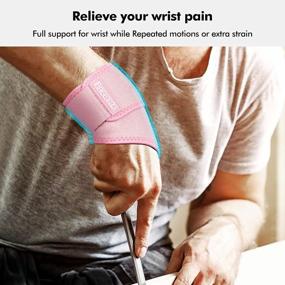 img 1 attached to FREETOO Wrist Brace For Effective Carpal Tunnel Relief And Maximum Support During Exercise And Fitness - Perfect For Pilates, Yoga, Resistance Training, Cross Fitness, And Home Workouts