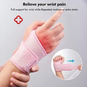 img 3 attached to FREETOO Wrist Brace For Effective Carpal Tunnel Relief And Maximum Support During Exercise And Fitness - Perfect For Pilates, Yoga, Resistance Training, Cross Fitness, And Home Workouts