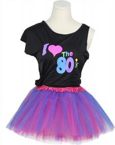 img 3 attached to Наряд для вечеринки 80-х: футболка для девочек FUNDAISY для тематических вечеринок 80-х!