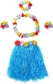 img 3 attached to 🌺 Hawaiian Dancer Grass Girls' Elastic Clothing for Skirts & Skorts by CISMARK