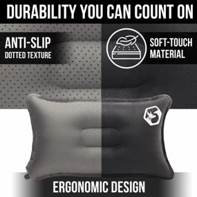 img 1 attached to Rest Easy While Camping With Foxelli Self-Inflating Pillow – Ultralight And Compressible!