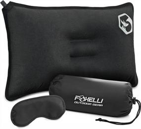 img 4 attached to Rest Easy While Camping With Foxelli Self-Inflating Pillow – Ultralight And Compressible!
