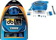 🔵 competition series amplifier installation kit - blue - db link ck4z-4 gauge logo