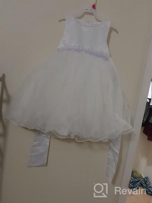 img 1 attached to Merry Day Little Girls Tulle Flower Dress Ball Gown: Perfect for Wedding Birthday Party, Ages 0-10 Years review by Caroline Saunders