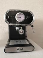 img 2 attached to Rozhkovy coffee maker Kitfort KT-702, black review by Ewa Agnieszka Milano ᠌