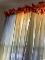 img 1 attached to Faux Linen 2 Tone Ombre Sheer Curtains For Bedroom/Living Room 52X84 Red Blue Privacy Light Filtering Rod Pocket Voile Gradient Set Of 2 Panels - WONTEX review by Bryce Wohlman