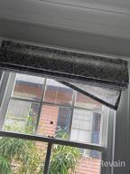 img 1 attached to Custom Grey Floral Blackout Roman Cordless Window Shades, Washable Fabric Blinds For Windows, Doors, French Doors & Kitchen Windows (1 Piece) review by Chantel Dickinson