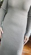img 1 attached to Elegant Bodycon Dress For Women - Long Sleeve Midi Sweater Dress With Side Slit And Belt By Caracilia review by Brandon Doctore