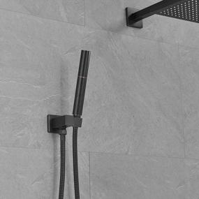 img 1 attached to Homevacious Bronze Shower System 12 Inch Rain Shower Head With 2 In 1 Handheld Wall Mounted High Pressure Shower Faucet Fixture Combo Set For Bathroom Rough-In Valve Body And Trim Included