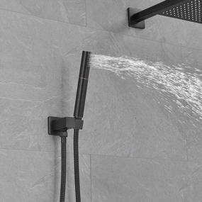 img 2 attached to Homevacious Bronze Shower System 12 Inch Rain Shower Head With 2 In 1 Handheld Wall Mounted High Pressure Shower Faucet Fixture Combo Set For Bathroom Rough-In Valve Body And Trim Included