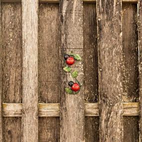 img 1 attached to Whimsical Metal Ladybug Wall Art: Perfect For Fence, Patio, And Backyard!