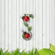 whimsical metal ladybug wall art: perfect for fence, patio, and backyard! logo