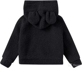 img 3 attached to Karlywindow Toddler Boys Girls Fleece Jacket - Cozy Winter Warm Teddy Coat for Kids Baby