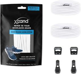 img 4 attached to XPAND Round Lacing Elastic No Tie Shoelaces: Quick Release Tension Control - One Size Fits All Shoes!