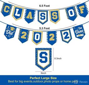 img 3 attached to 🎓 2022 Blue Graduation Banner - Hassle-free Grad Party Decorations for College & High School (Blue Class of 2022)