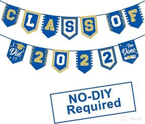 img 4 attached to 🎓 2022 Blue Graduation Banner - Hassle-free Grad Party Decorations for College & High School (Blue Class of 2022)