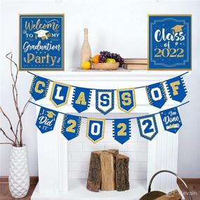 img 2 attached to 🎓 2022 Blue Graduation Banner - Hassle-free Grad Party Decorations for College & High School (Blue Class of 2022)