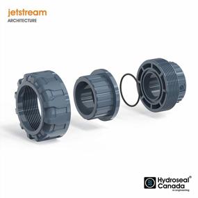 img 2 attached to 2 Pack Hydroseal PVC Pipe Fitting - 0.5" Union Jetstream, Grey Schedule 80, EPDM O-Ring, Socket X Socket - Perfect For F1970 And SCH80 Applications!