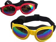 2pcs dog goggles sunglasses waterproof logo